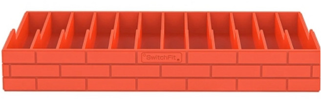 이이네 닌텐도 스위치 게임 타이틀 브릭 수납장 12p, 레드, 1개, l988