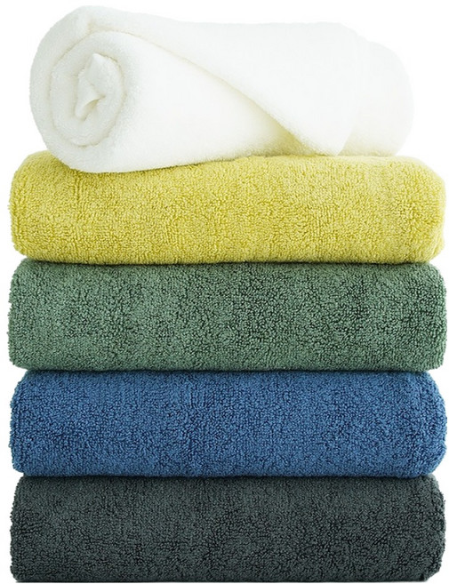 타월톡톡 프리미엄 호텔수건 200g 30수 뱀부얀 5종 세트, 1세트, 화이트, 머스타드, 그린, 블루, 그레이