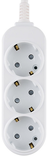 보에담 접지 멀티탭 10A 3구, 화이트, 1개, 1.5m