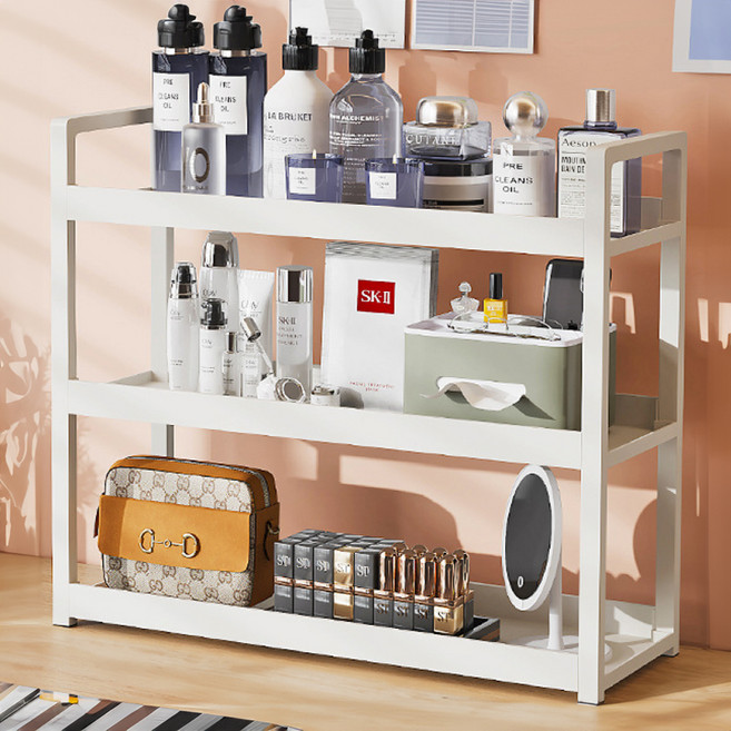 르벤아트 수납 정리대 책상 선반, 화이트, 3단