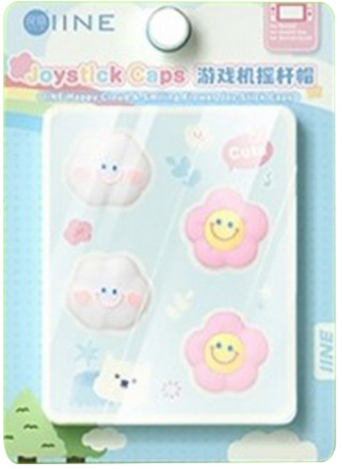 이이네 닌텐도 스위치 조이콘 아날로그 스틱커버, 구름과 꽃, 1개, l1015