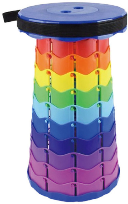 小麥購物 伸縮椅凳, 深藍彩虹, 1個