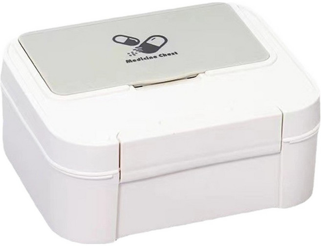 다잇 휴대용 가정용 구급상자 소형 화이트그레이, 1개