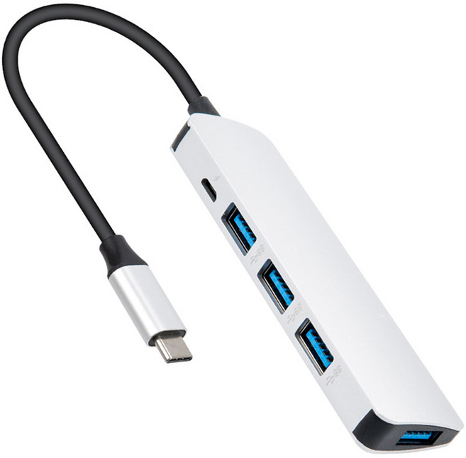 컴스 Type C USB 3.0 허브 4Port 컨버터 OTG C타입 TB356, 1개