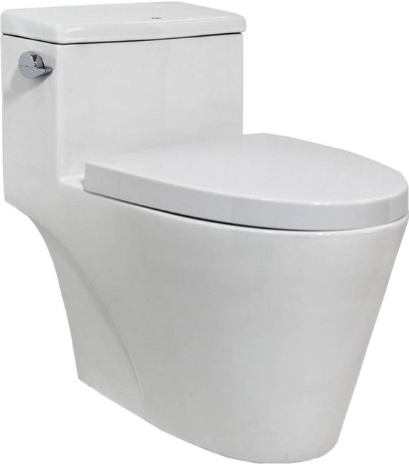 두진 욕실 6630 하이탱크 일체형 원피스 양변기 치마형 방문설치, 화이트