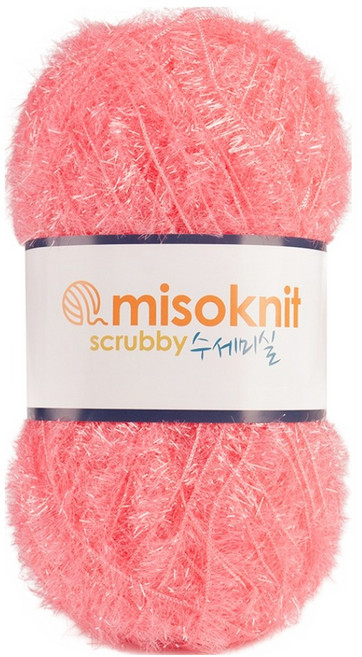 미소털실 펄 수세미실 80g, 29블링핑크, 1개