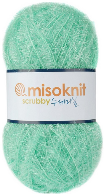 미소털실 펄 수세미실 80g, 42샤이니민트, 1개