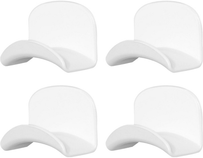 오마땅 후크 무타공 헤드폰걸이, 화이트, 4개