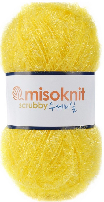 미소털실 펄 수세미실 80g, 22레몬, 1개