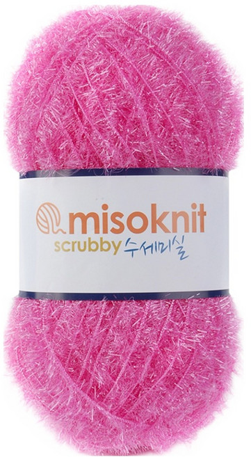 미소털실 펄 수세미실 80g, 06바이올렛레드, 1개