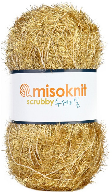 미소털실 펄 수세미실 80g, 66메탈골드, 1개