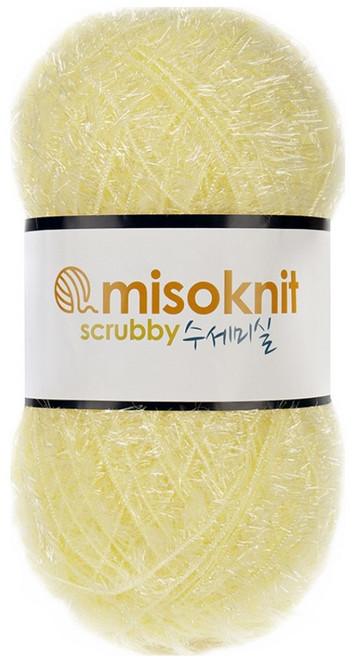 미소털실 펄 수세미실 80g, 56레몬요거트, 1개