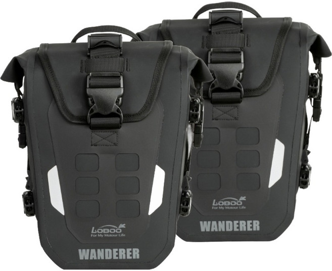 로부 원더러 오토바이 방수 엔진가드용 사이드가드백 BHGB11T 2p, 블랙