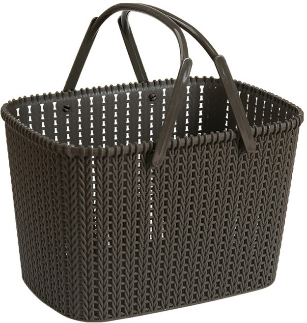 다용도 물빠짐 샤워 욕실 목욕바구니, Simple Chestnut