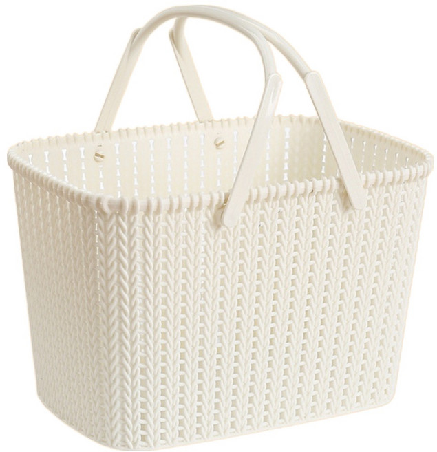 다용도 물빠짐 샤워 욕실 목욕바구니, Simple Beige