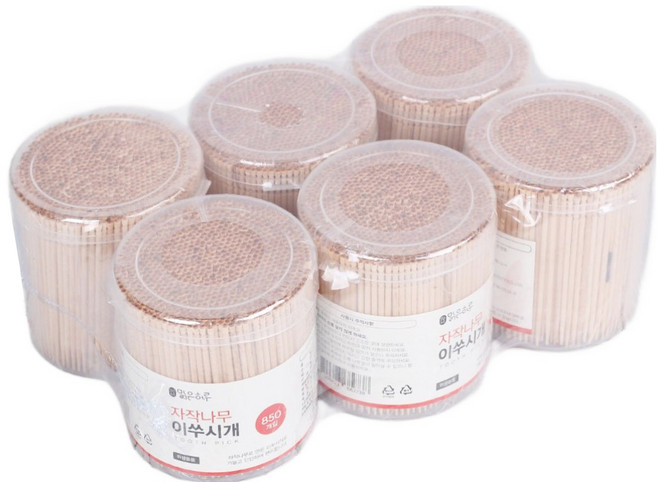 지앤디맑은하루 원통 자작나무 이쑤시개, 850개입, 6개, 2mm