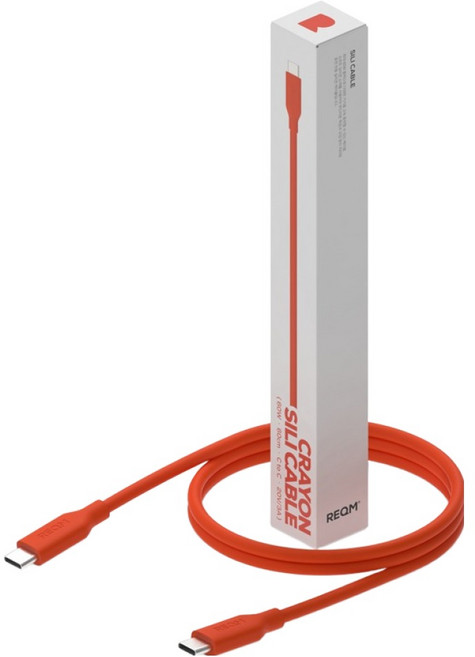 리큐엠 C타입-C타입 크레용 숏 고속충전 데이터 전송 케이블 60W, CARROT, 1개, 30cm