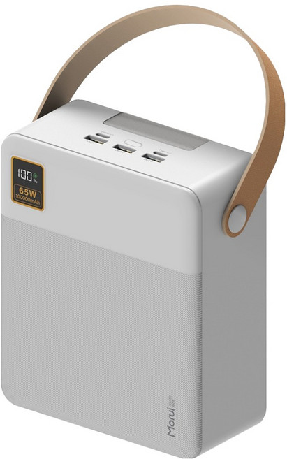 모루이 PD 65W PPS 초고속충전 2.0 대용량 보조배터리 100000mAh C타입, M100B, 화이트