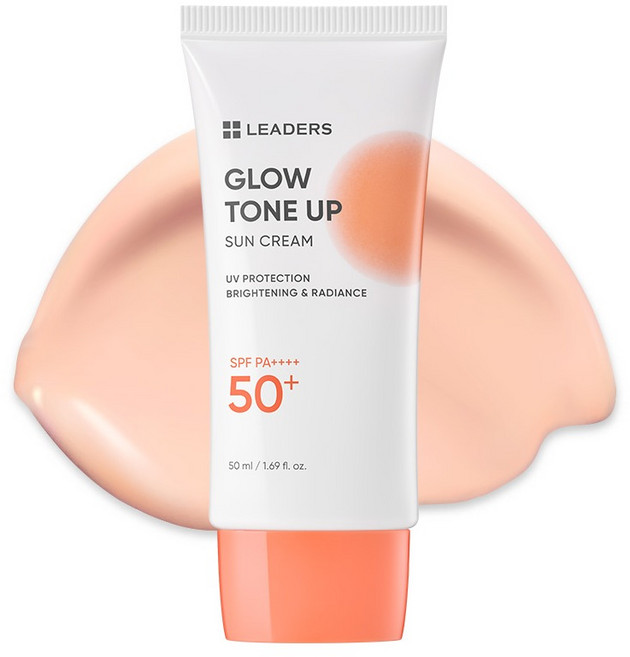 리더스 글로우 톤업 혼합자차 선크림 SPF50+ PA++++, 1개, 50ml