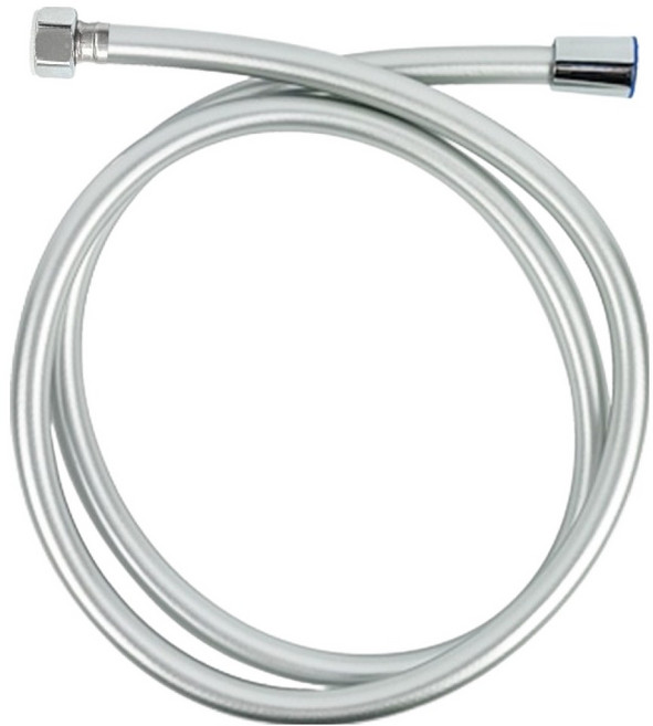 월드크린 물때방지 PVC 샤워호스, 2m, 실버