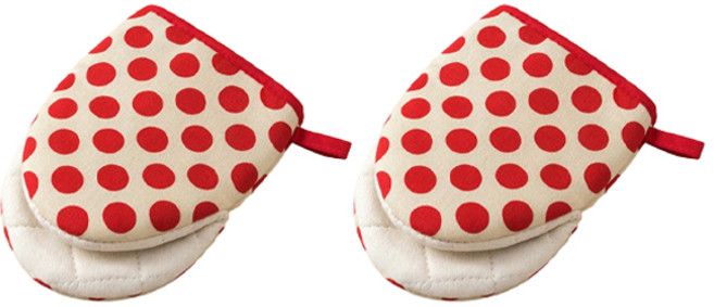 마켓감성 쁘띠 키친 장갑, 레드도트, 2개