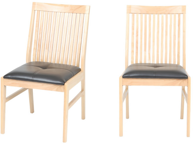 원목 의자, 내츄럴, 2개