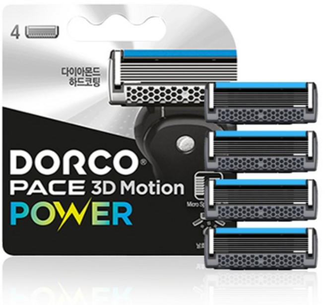 도루코 페이스 3D 모션 파워 7중 면도날, 4개입, 1개