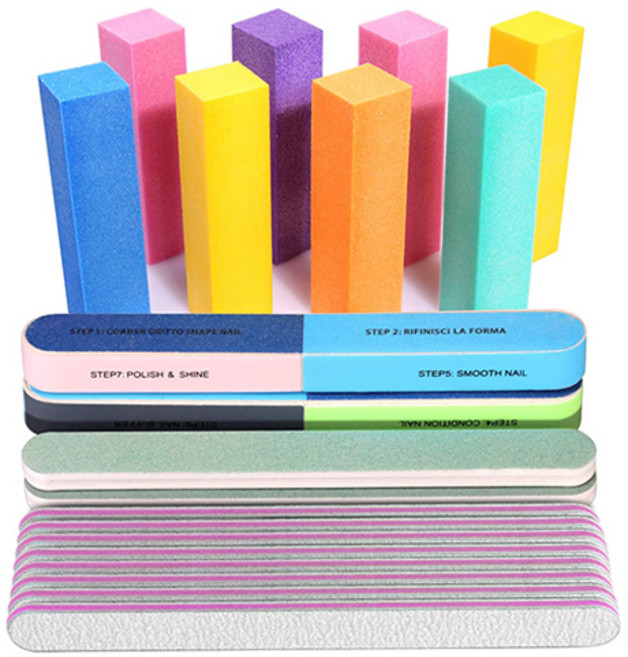 OON 우드 파일 샌딩 블럭 7면 버퍼 20p 세트 랜덤발송, 1세트