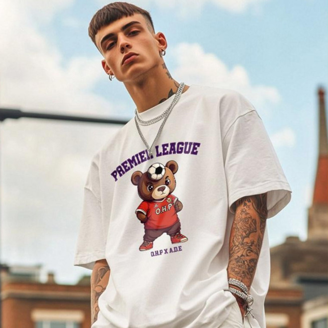 원헌드레드퍼센트 AIDAEVE 싸커플레이어 세미오버 반팔티