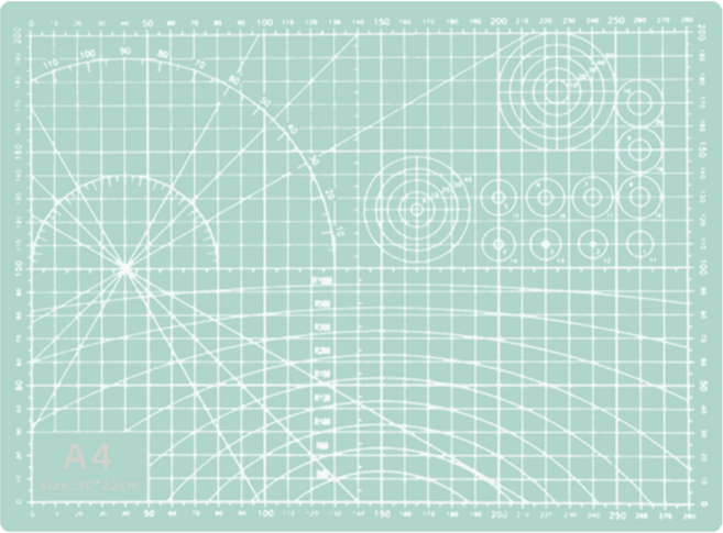 포근상점 A4 데스크 커팅매트, 민트