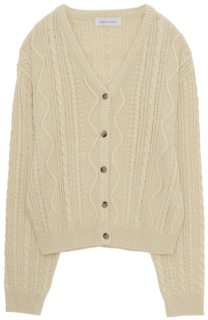 BURU N JUDY 女款格紋鈕扣針織外套 ORBCD509A