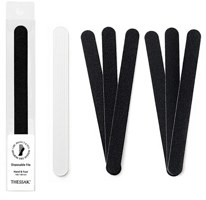 더싹 각질제거 위생 파일 시스템 일자 풋바디 2p + 100그릿 6p+ 180그릿 6p 세트, 1세트