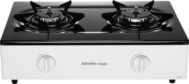 나비엔매직 가스레인지 2구 고객직접설치, GRF-1012PD(화이트), LPG