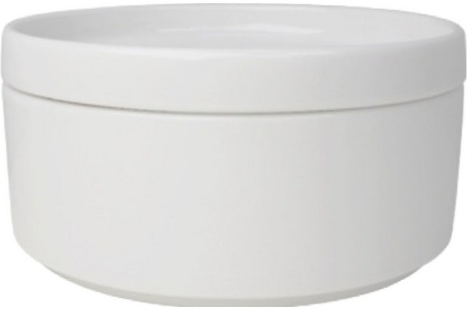 해피정 코리아 몽 블랑코 뚜껑 볼 그릇 캐니스터 L 460ml, 화이트, 1개