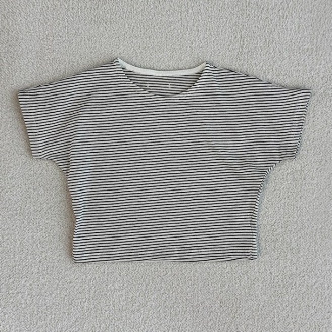BEBENINE 兒童條紋寬鬆T恤