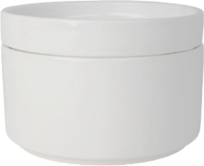 해피정 코리아 몽 블랑코 뚜껑 볼 그릇 캐니스 S 260ml, 화이트, 1개