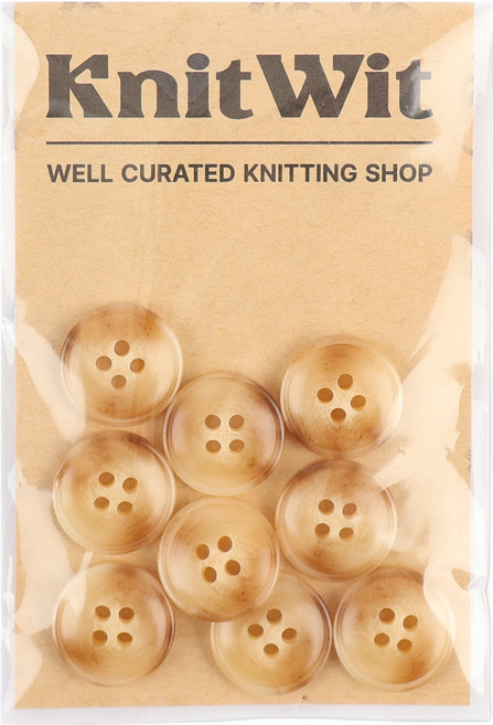 니트위트 마블링 단추 18mm 10p, 베이지, 1개