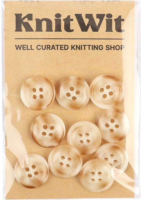 니트위트 마블링 단추 18mm 10p, 아이보리, 1개