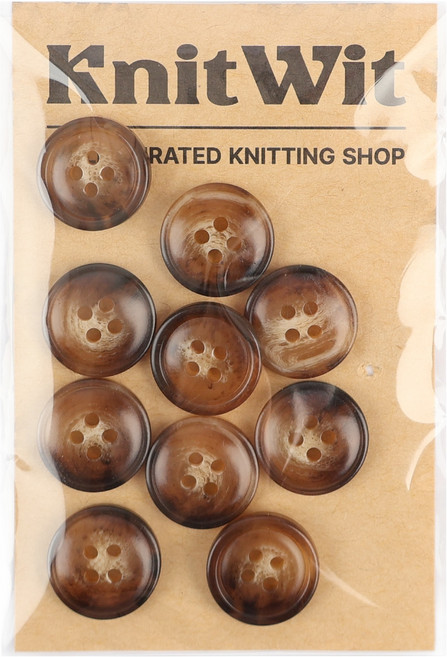니트위트 마블링 단추 18mm 10p, 다크브라운, 1개