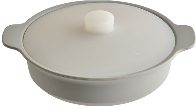 실리팟 프리미엄 실리콘 납짝 찜기, 그레이, 1개