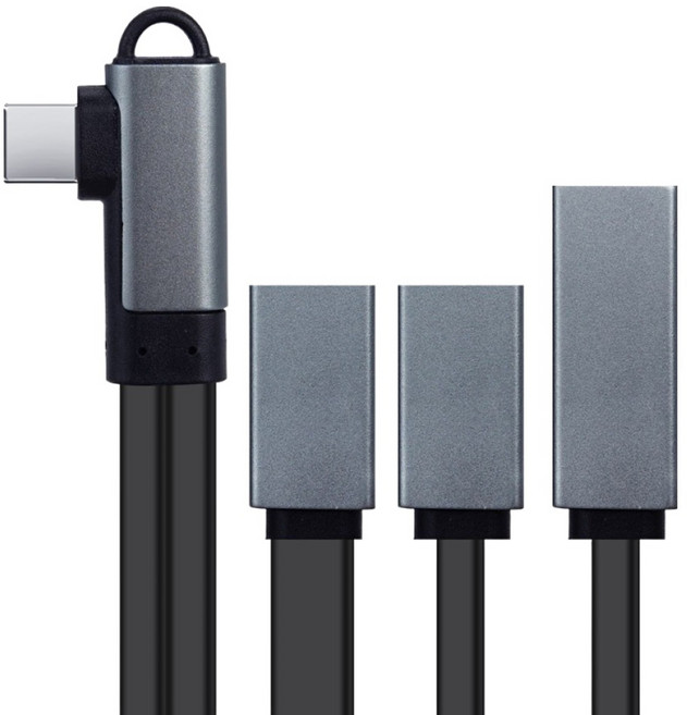 컴스 C타입 USB 3.1 허브 Y형 외장형 카드리더기, 혼합색상, 1개, IH495