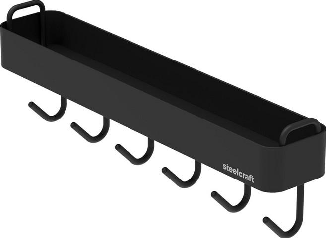 스틸크래프트 마그네틱 다용도 후크걸이 자석선반, 블랙, 1개