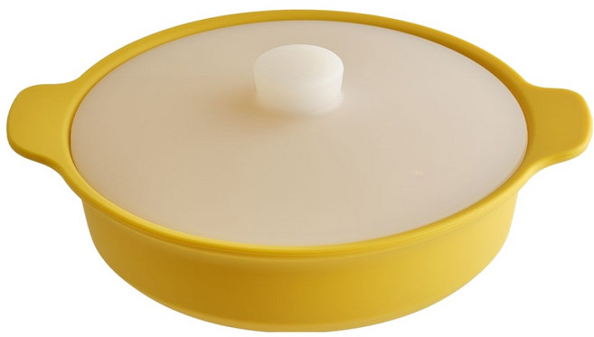 실리팟 프리미엄 실리콘 납짝 찜기, 머스타드, 1개