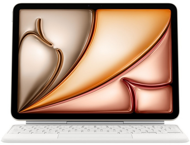 Apple 정품 매직 키보드 iPad Air(M4 모델)용, 화이트, MDFV4FE/A, 영어