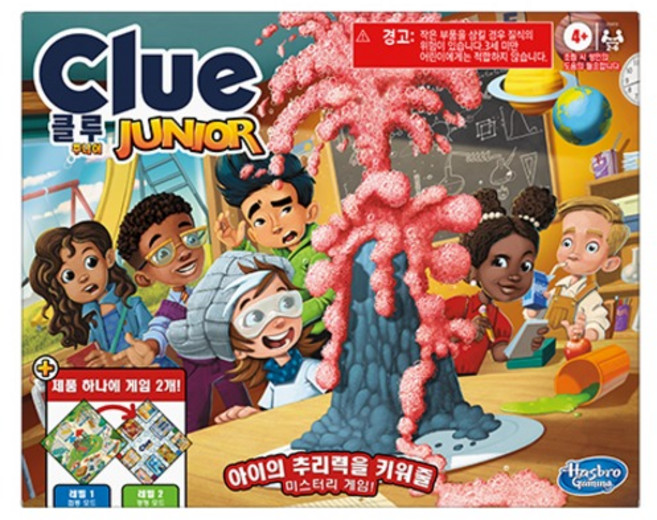 해즈브로게이밍 클루 주니어 보드게임, 1개, 혼합색상