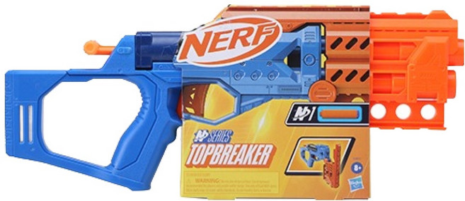 Hasbro 孩之寶 NERF 樂活打擊 孩之寶 N系列 Top Breaker 玩具槍, 藍色, 1個