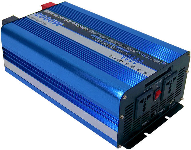 벨류텍 12V 24V 겸용 소형차 대형차 순수정현파 인버터 VDVIP-2000, 1개