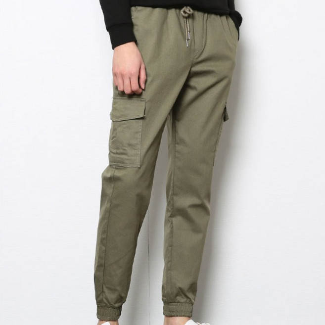 맨타운 남성용 데일리 올밴딩 슬림 카고 조거 팬츠