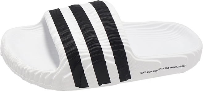 adidas 愛迪達 男女款 ADILETTE 22 拖鞋 IF3668, 23.5cm, 白色 + 黑色