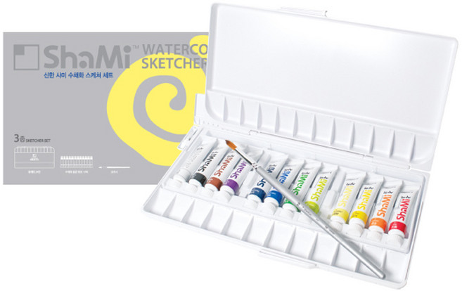 신한화구 샤미 수채화 스케쳐 세트, 12색